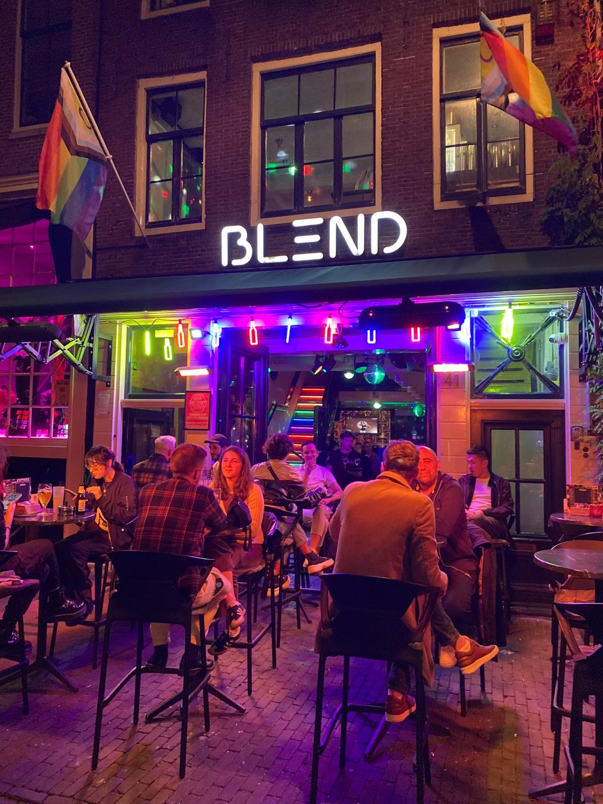 Bar Blend · Reguliersdwarsstraat 41 Bar Blend storefront on Reguliersdwarsstraat 41, a cocktail bar in central Amsterdam